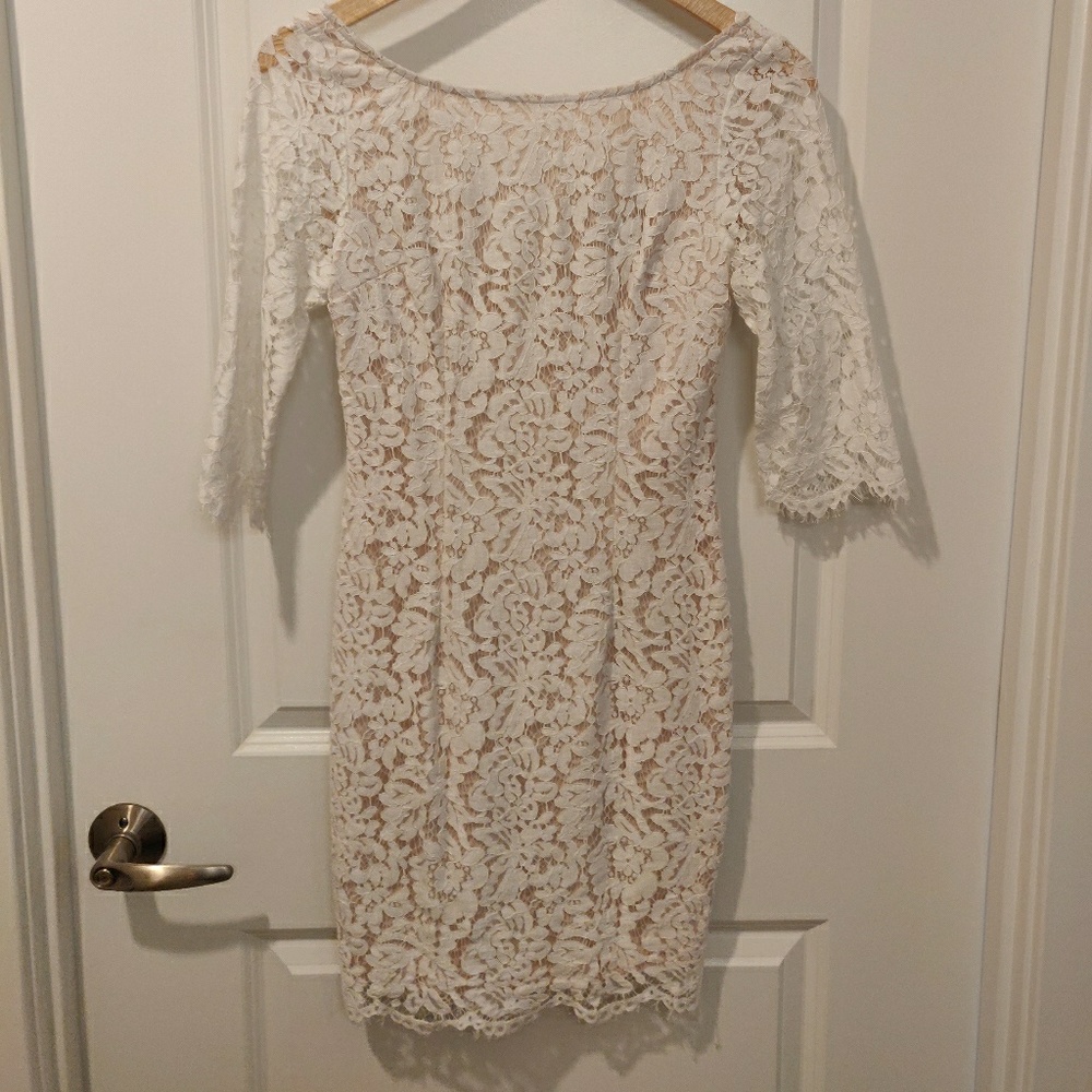 Lulu's - Lace Dress - White - Small - Worn Once